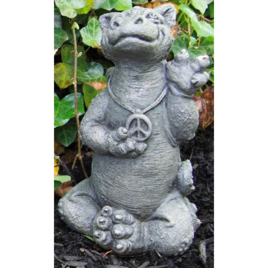 Little Dragon with Peace Sign Statue