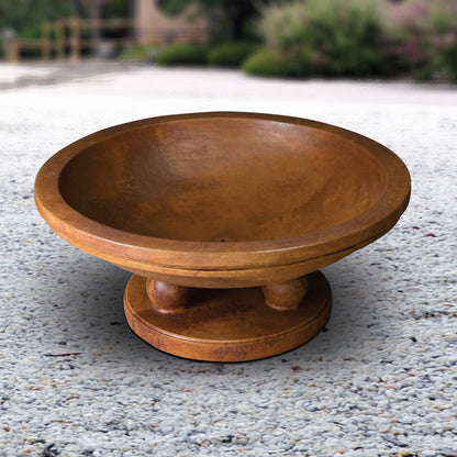Architectural garden planter with raised round base