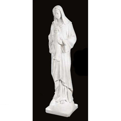 Carrara Marble Madonna With Infant Made in Italy Sculpture Religious Statuary Marble