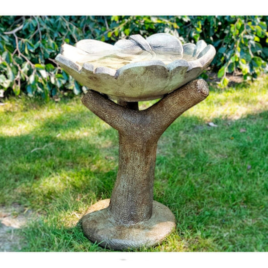 Maple Leaf Birdbath Garden Sculpture