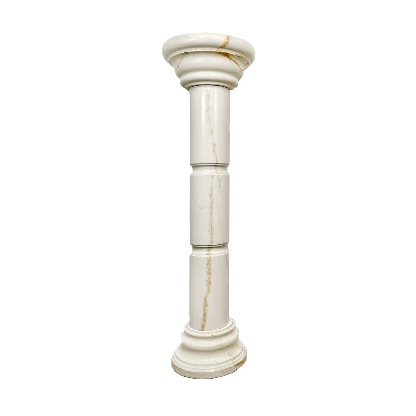 Marble Pedestal Pearl Ivory 