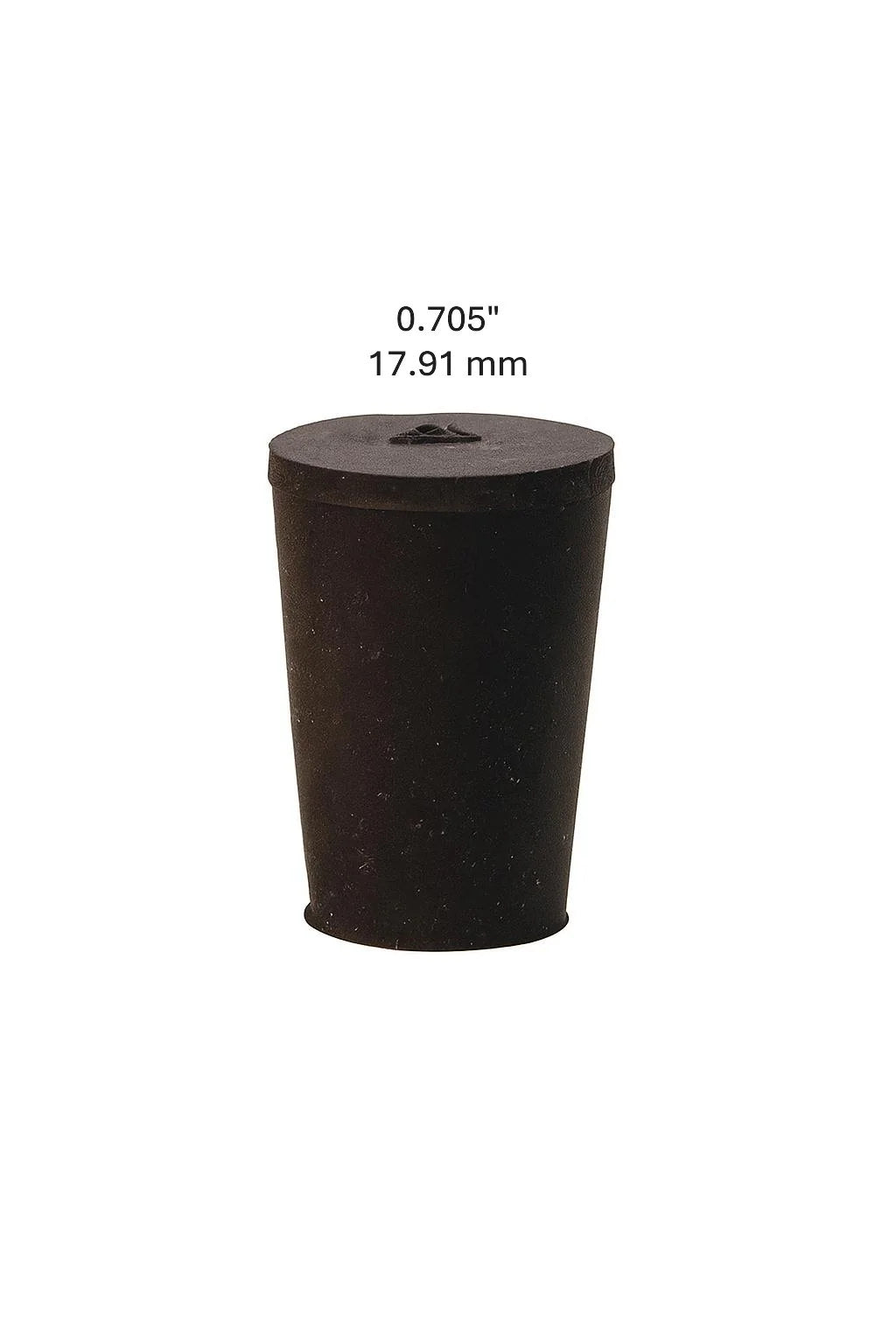 Small black rubber stopper measuring 0.705 inch replacement plug for fountains and water features