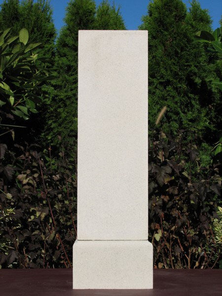 Stone Pedestal -42 Inches Tall - Perfect for outdoor use Minimalist cast stone pedestal for garden sculpture