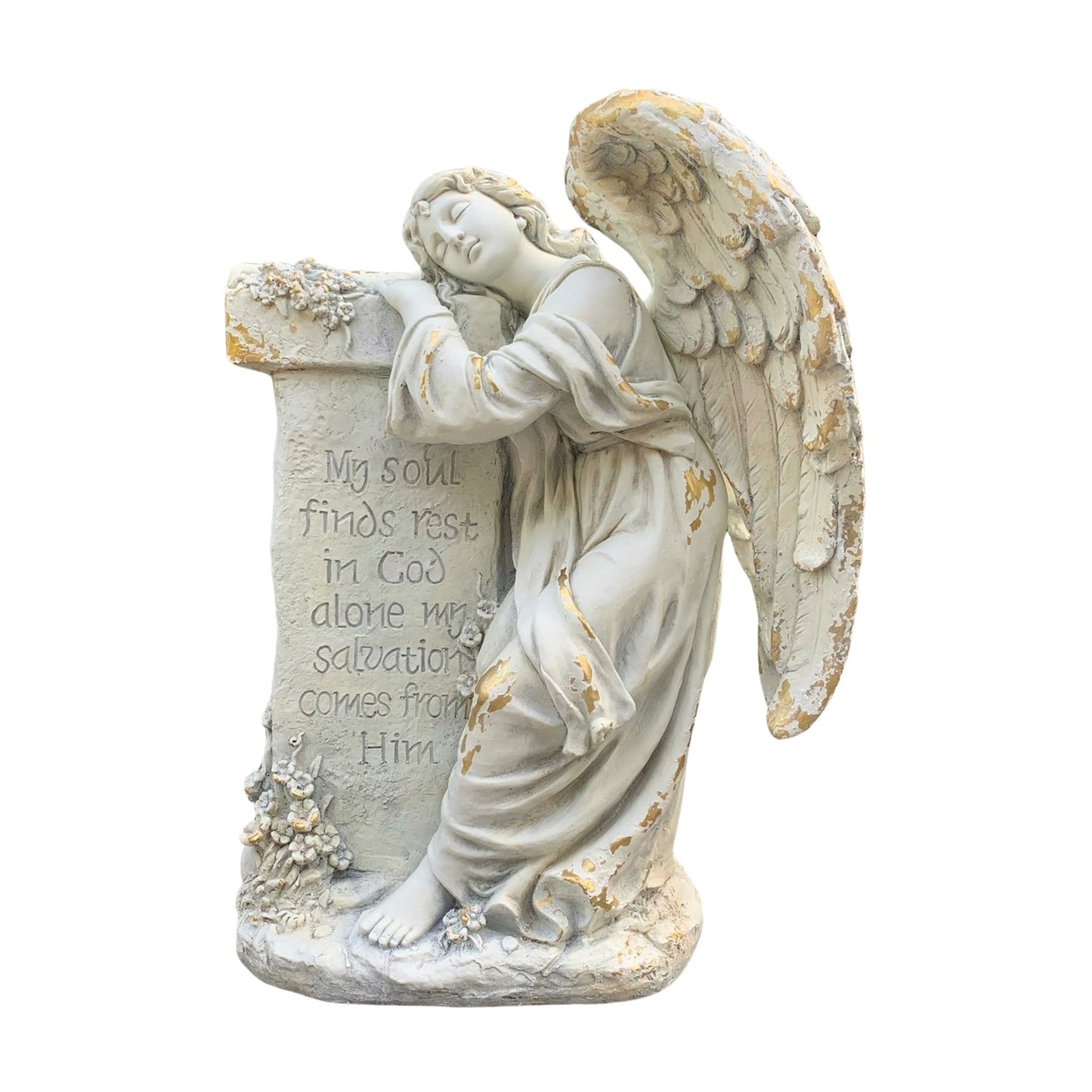 Religious Mourning Angel Memorial Sculpture for Outdoor Tribute