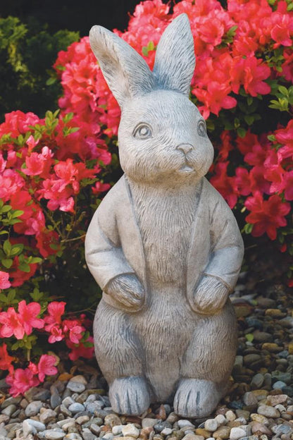 Mr. Bunny Rabbit Garden Statue are sold in a pair this the for the male sculpture