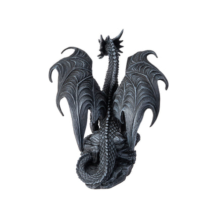 Mythic Draconis Sentinel Dragon back view of statue detailing of wings and tail