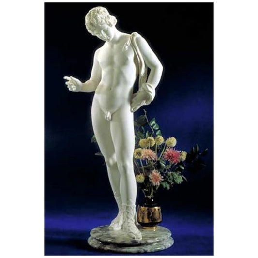 Narcissus Sculpture found at Pompeii Reproduction Male Nude Statue