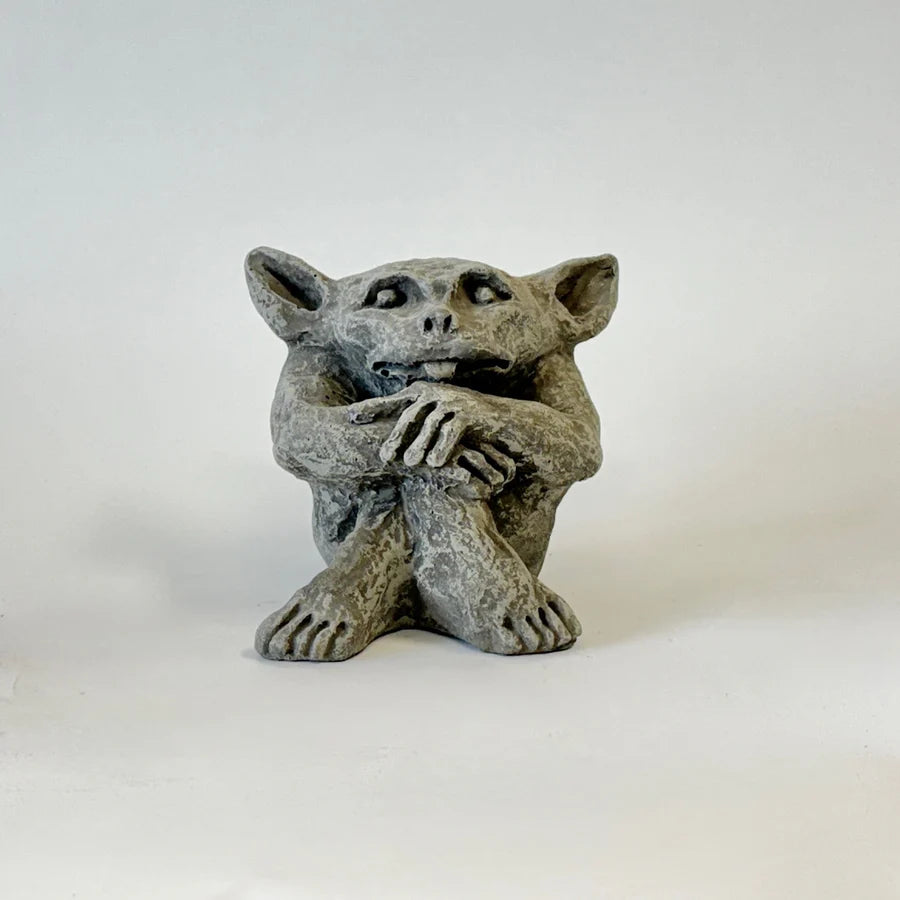 Gargoyle Naughty Imp Sassy Concrete Desk Guardian Sculpture mischievous presence