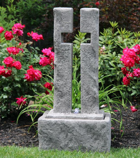Open Cross Fountain Sculpture