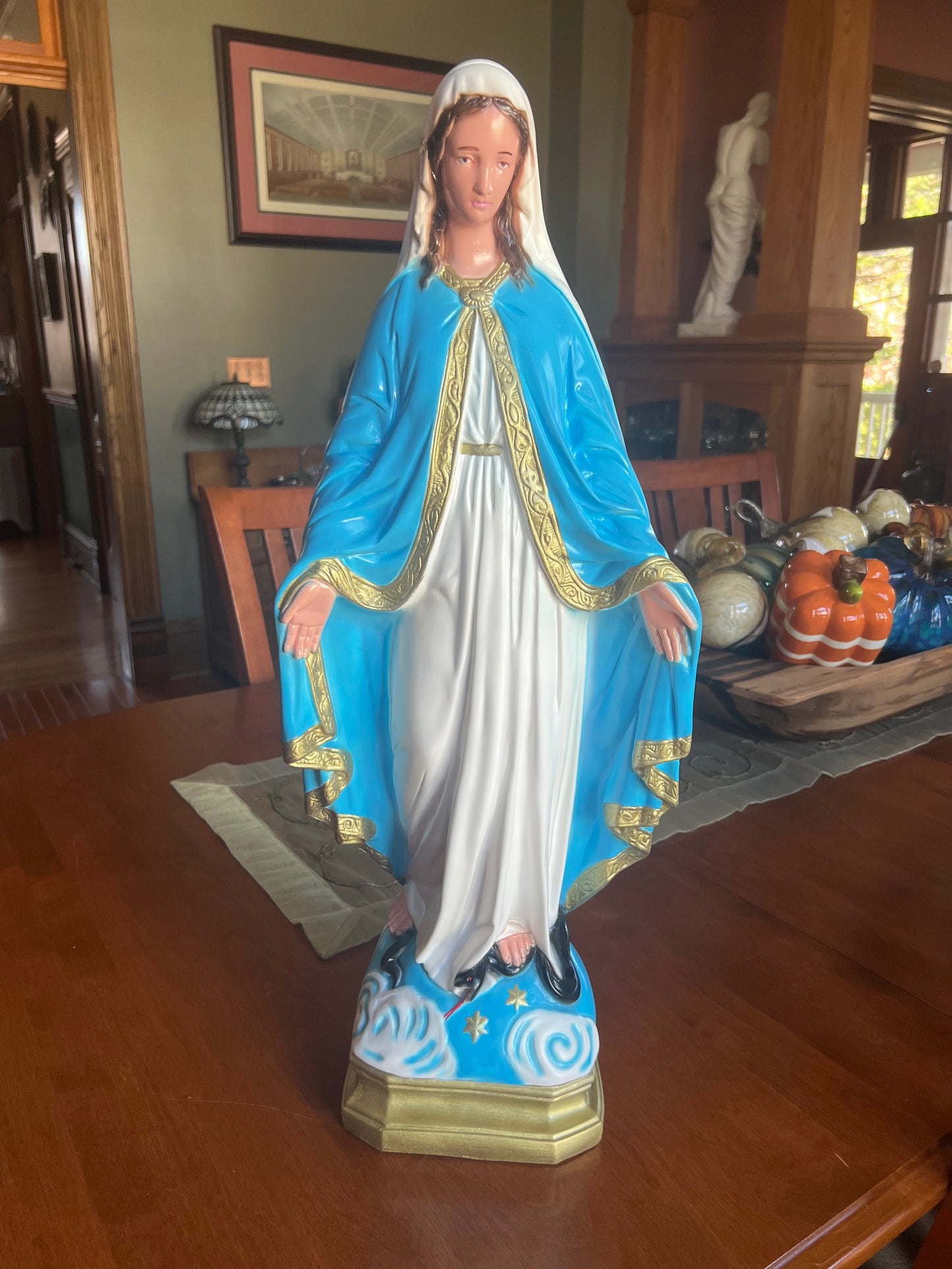 Devotional Virgin Mary Our Lady of Grace garden figure