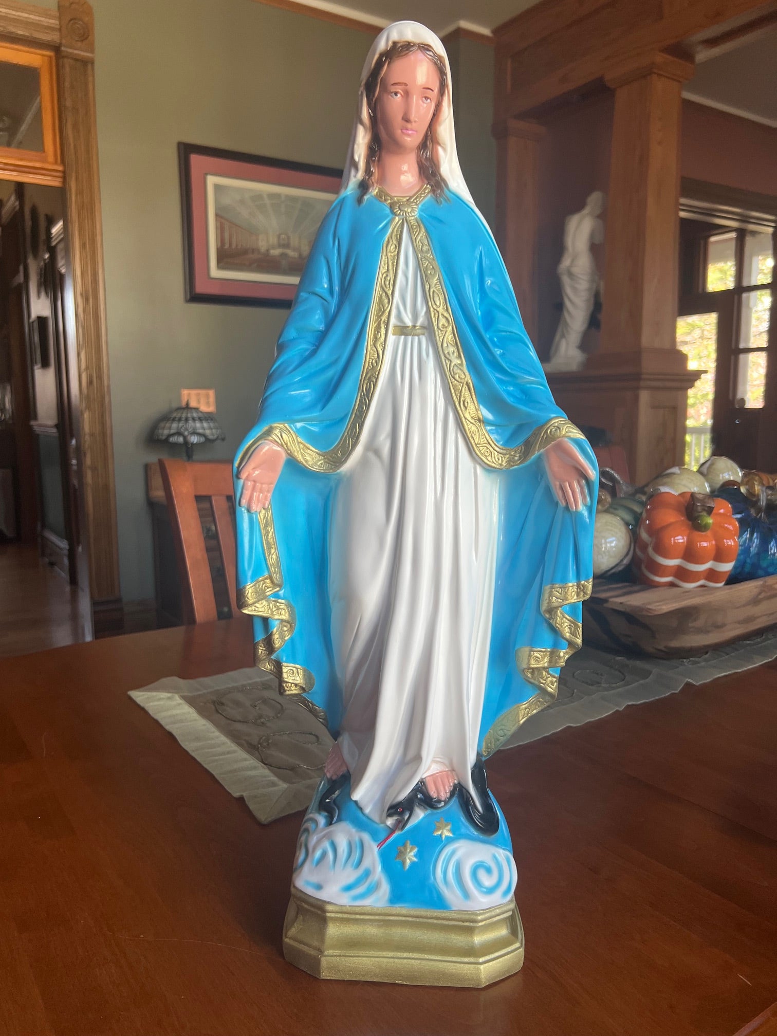 Outdoor Virgin Mary Our Lady of Grace spiritual statue