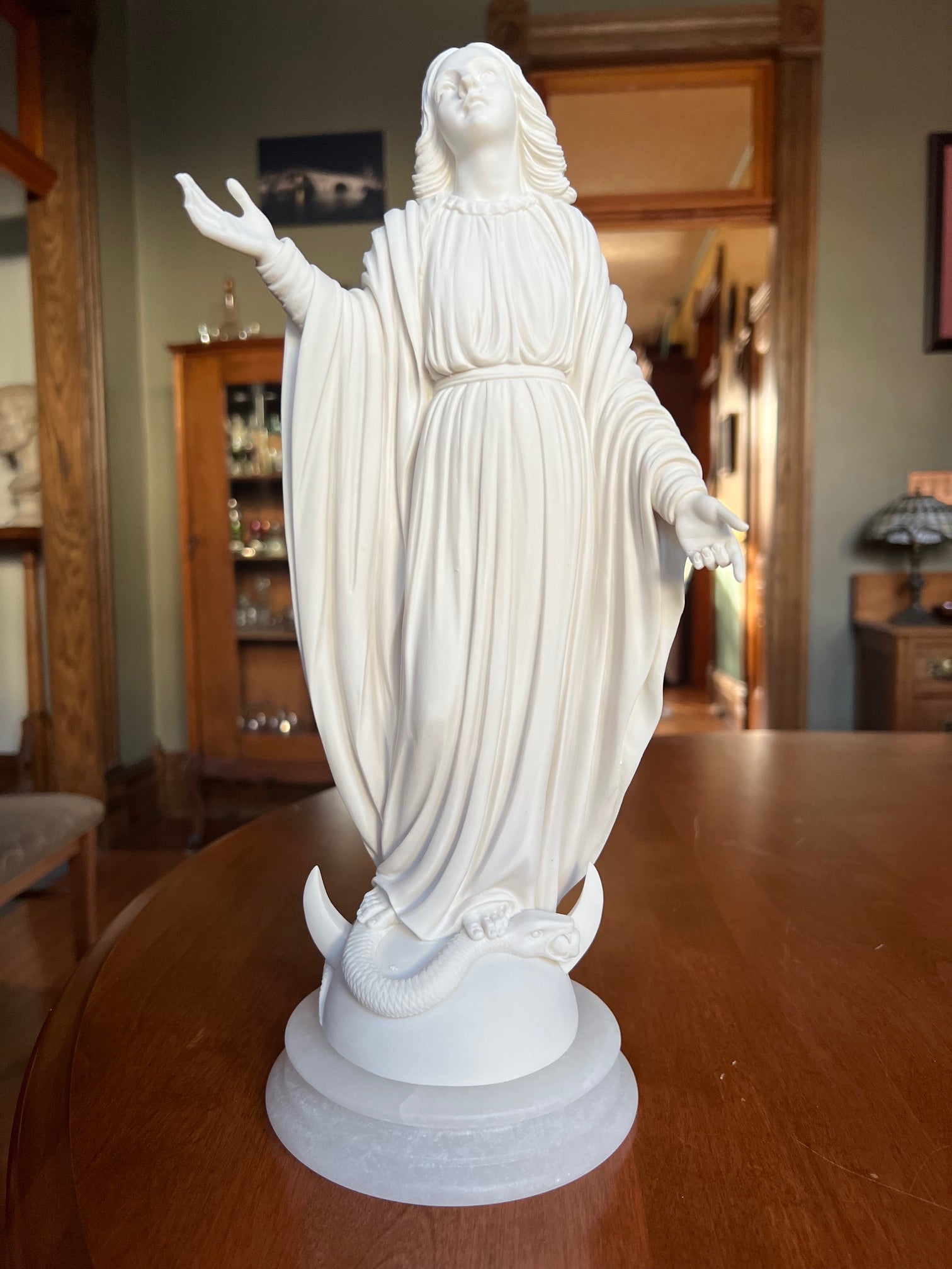 Our Lady of the Miraculous Medal with Serpent Base