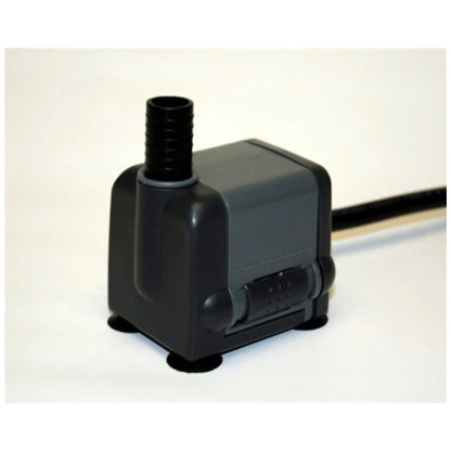 Black pump with a plug on a white background