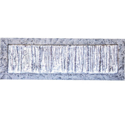 Pattern on the back rest of the birch garden bench high relief Henri