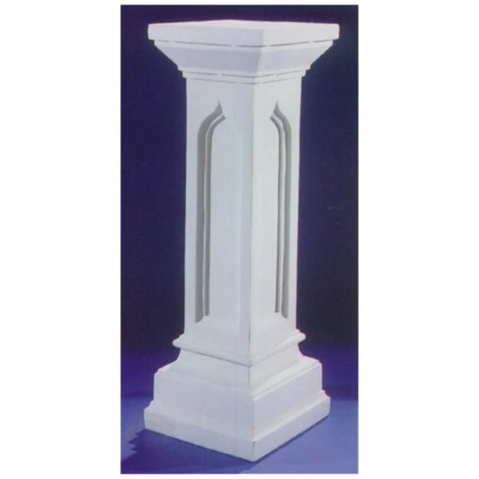 Outdoor Pedestal 27.5" High Bonded Carrara