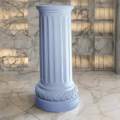 Classical Carrara Marble Pedestal – 32" Tall Display Stand