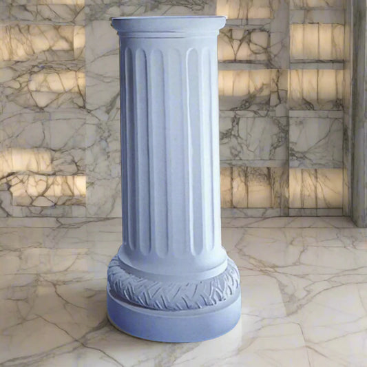 Classical Carrara Marble Pedestal – 32" Tall Display Stand