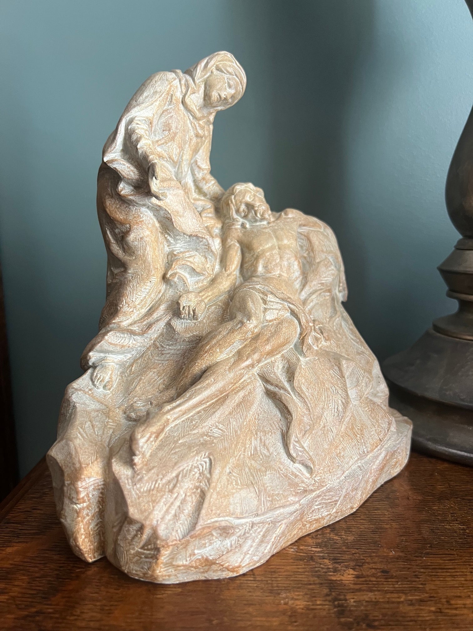 Lamentation of Christ sculpture with Mary and mourners Our Lady of Sorrows standing over the body of Jesus