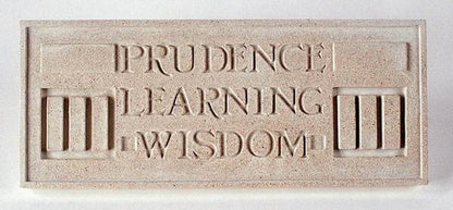 Stone Garden Plaque Prudence Learning Wisdom Frank Lloyd Wright
