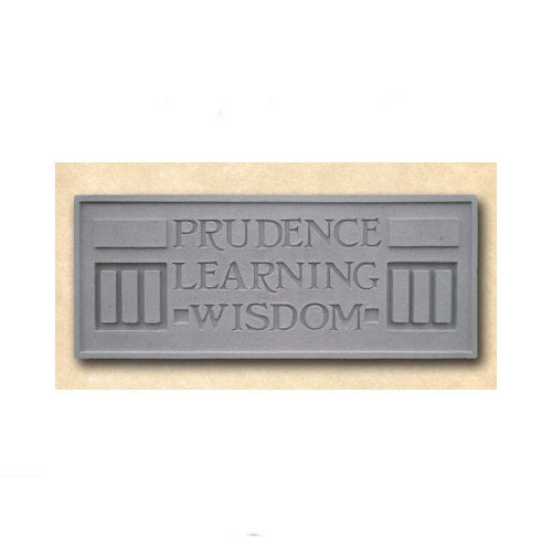 Frank Lloyd Wright Prudence Learning Wisdom plaque or stepping stone