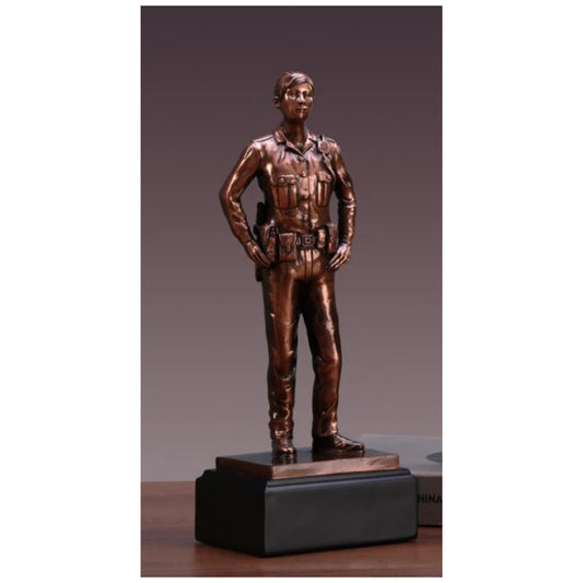 Police Officer Woman Sculpture Law Enforcement Female Figurine