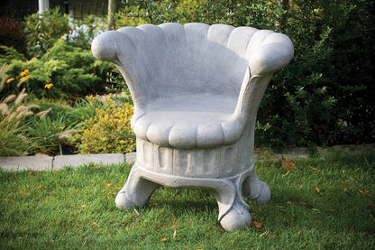 Posh Sculptural Garden Chair by Massarelli  high-end cement seating unique