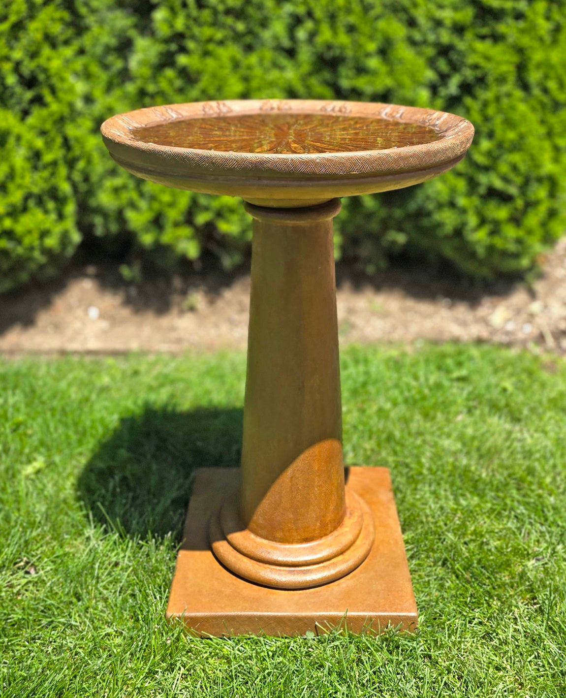 Prairie Sunburst Birdbath Wheatfield Sun 