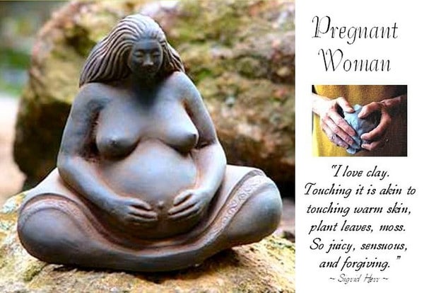 Pregnant Woman Sculpture Small By Sigrid Herr Expectant Mother,