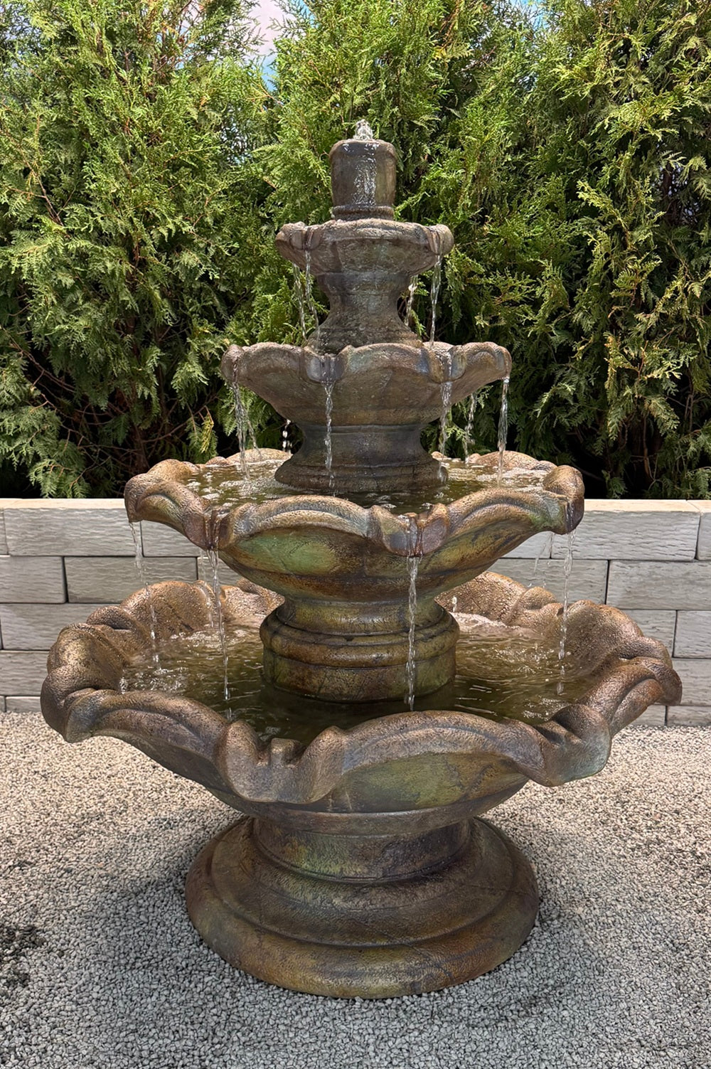 Quattro Classic Tier Fountain  Estate Size Large Scale Water Feature