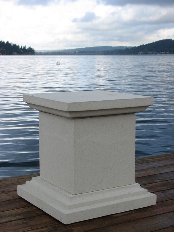 Queen Anne square pedestal for garden statuary