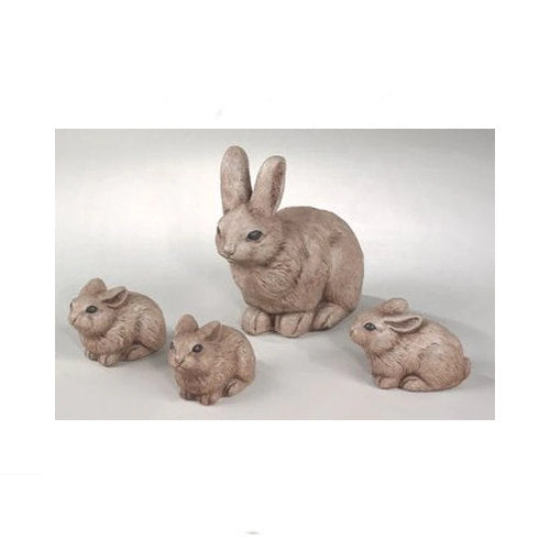 Garden Statues Rabbit Family Set Of Four Statuary bunnies and mother sculptures
