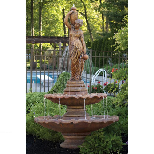 Two Tier Grecian Rebecca Woman Fountain  96" High