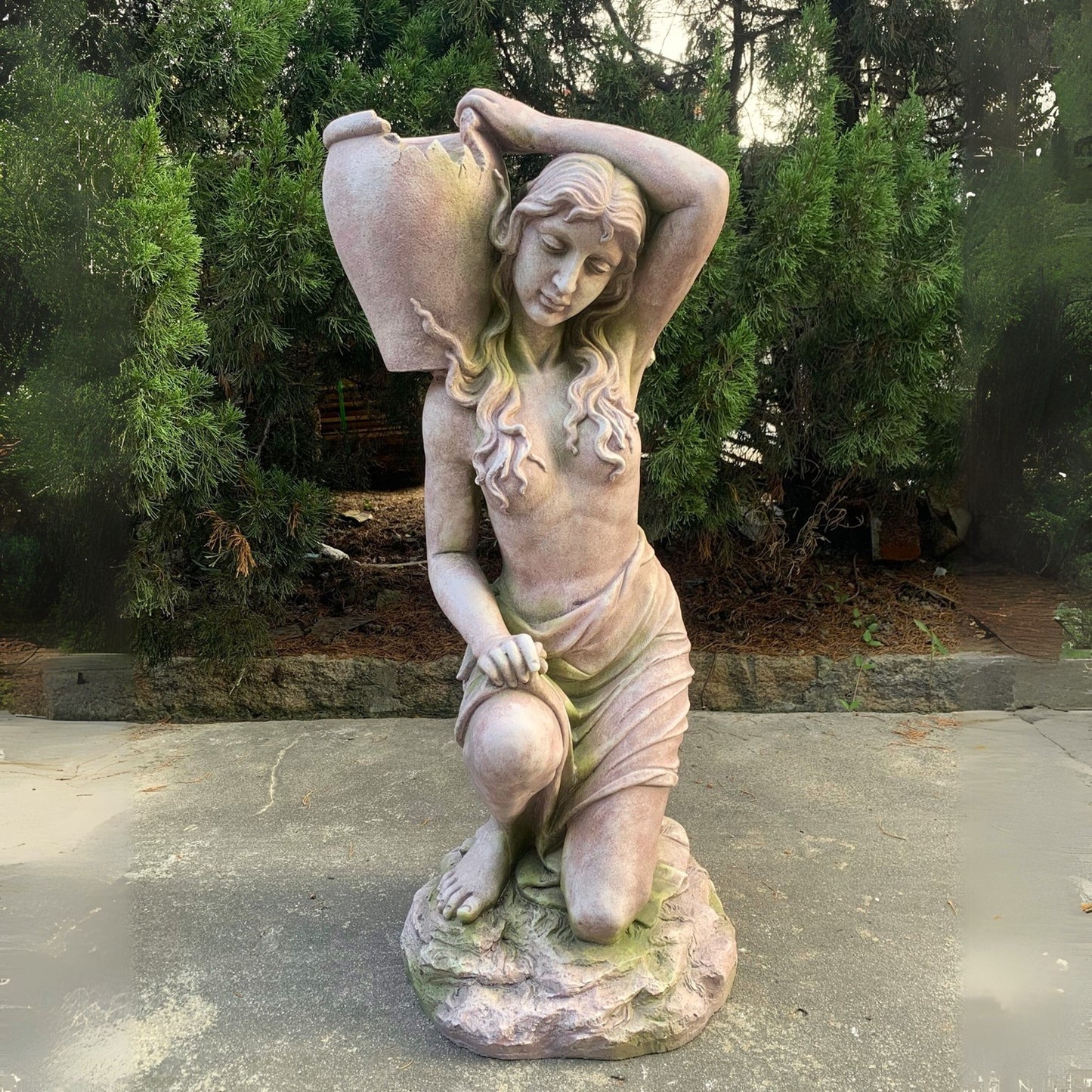Rebecca at the Well Kneeling Woman Statue Planter large size