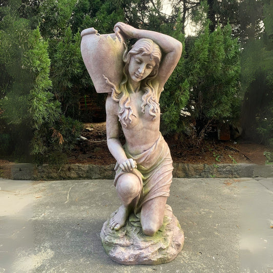 Rebecca at the Well Kneeling Woman Statue Planter large size