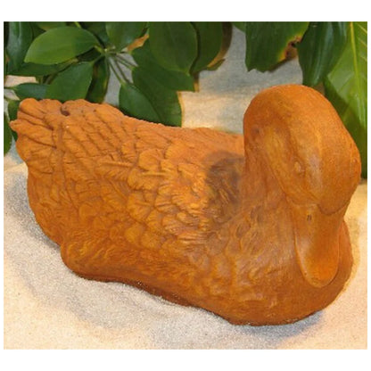 Reclining Duck Sculpture 12" Long