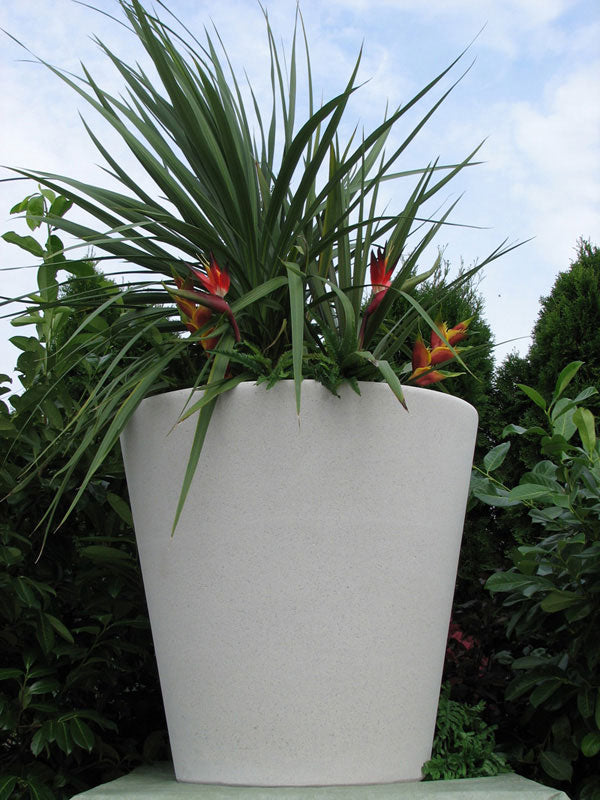 Regency cast stone planter medium 30 inches high minimalist design
