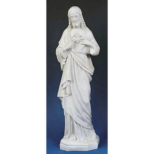 Sacred Heart Of Jesus Granite 24 inches high outdoor Catholic Statuary