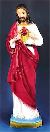 This wonderful sculpture of the Sacred Heart of Jesus will grace your home or garden