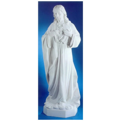 Sacred Heart Of Jesus Life-Size Bonded Marble Statue