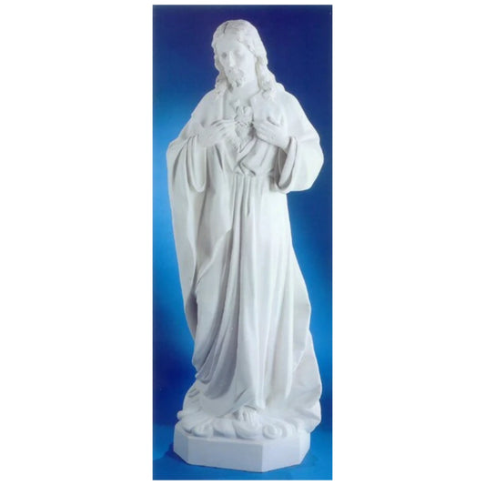 Sacred Heart Of Jesus Life-Size Bonded Marble Statue