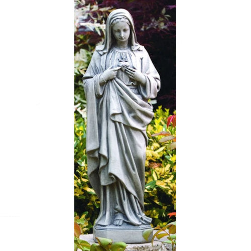 Sacred Heart Of Mary Sculpture 26" High