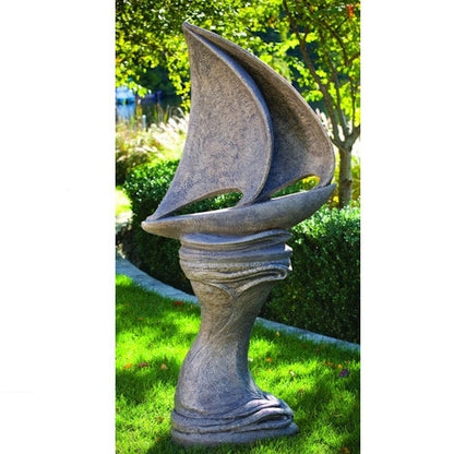 SailBoat Sculpture on Pedestal Called Sailing Away