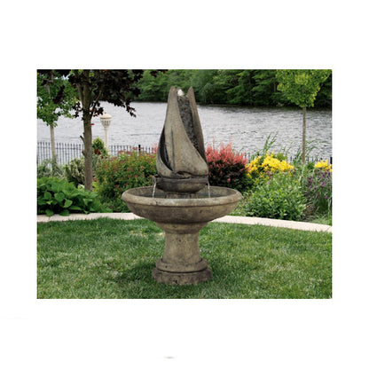Sailing Way Fountain Contemporary Sculpted Sail Statuary Cement