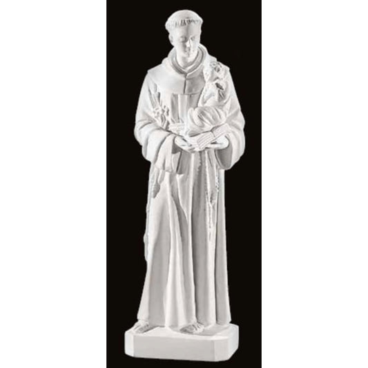 Carrara Marble Saint Anthony Made in Italy Sculpture St. Antonio