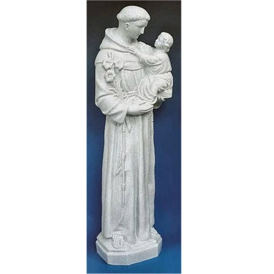 Saint Anthony Faux Granite Garden Statue Religious