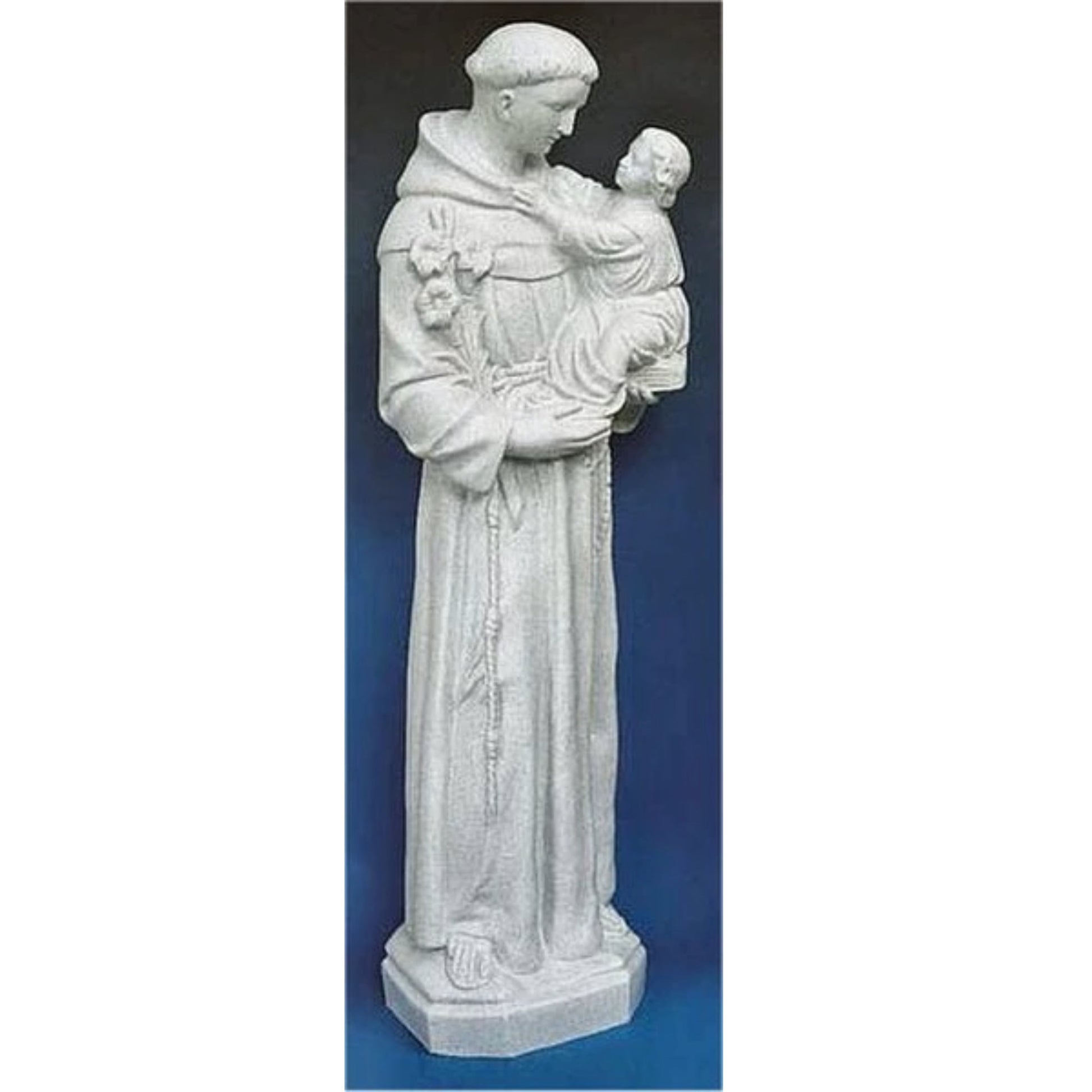 Saint Anthony Faux Granite Garden Statue Religious