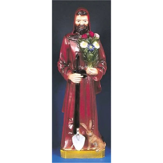 Saint Fiacre Colored 24" High Statue
