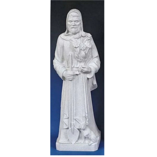 Saint Fiacre Faux Granite Statue Patron of Gardeners