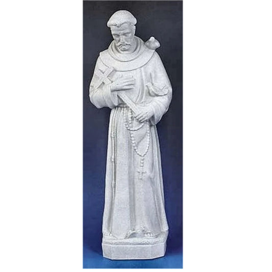 Saint Francis Statue Faux Granite For the Garden
