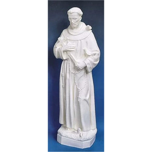 Patron Saint Francis White Statue Animals